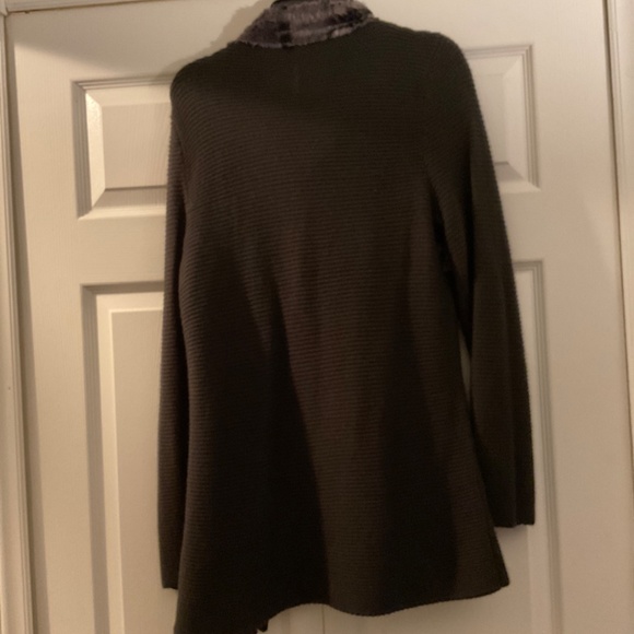 Venus chocolate brown faux fur front sweater - Picture 3 of 3